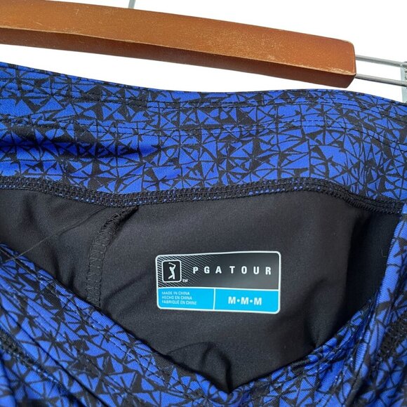 PGA Tour Womens Blue Black Geometric Print Golf Skort With Inner Shorts Size M - Picture 3 of 6